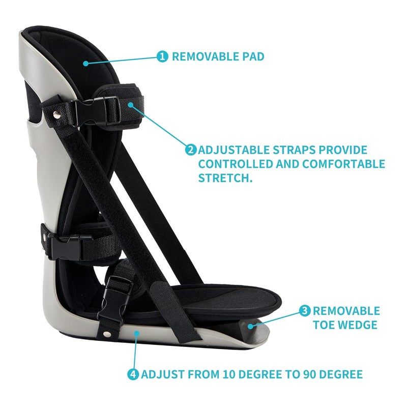 Medibot Sleeping Stretch Boot-Plantar Fasciitis Night Splint Leg Support Brace, Comfortable and Adjustable, Fits Right or Left Foot for Achilles Tendonitis, Heel, Bone Spurs, Calf Stretching(Medium) - Image 2